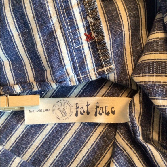Fat Face men’s XL cotton/ Linen striped button down shirt . - Picture 5 of 8